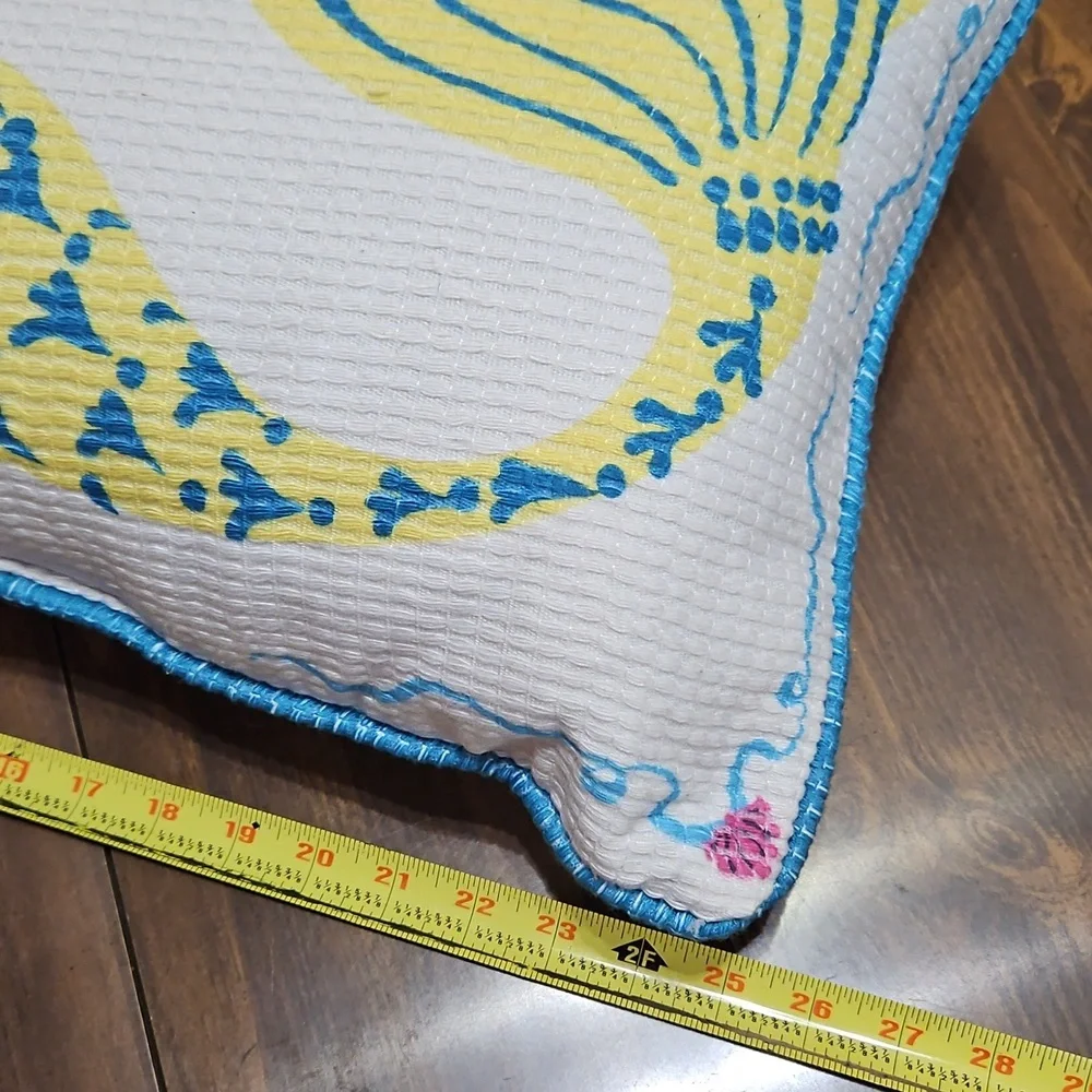 Anthropologie Multicolor Mermaid Accent Pillow
